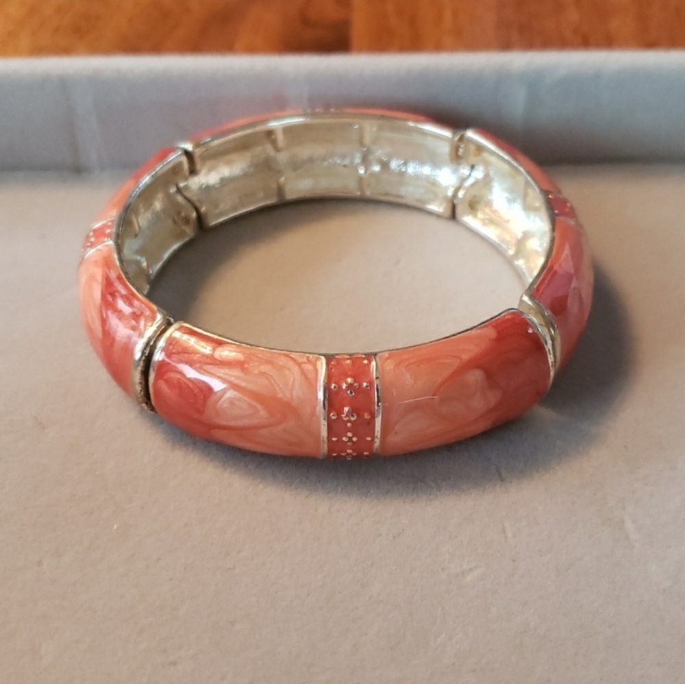 30. Women's orange and pink bracelet - Picture 2 of 4